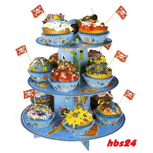 hbs24 - Muffinständer Piraten Blau