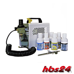 Airbrush Kompressor Set mit Lebensmittelfarben - hbs24