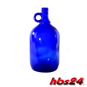 Glasballon Henkelflasche blau 2 Liter winzereibedarf hbs24