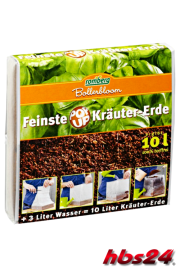 Kräuter + Anzucht Erde 10L Liter-Packung, komprimiert - hbs24